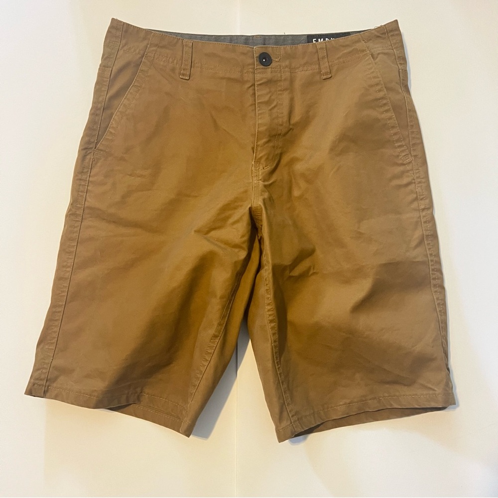 Empyre Tan Flat Front Shorts Casual Style